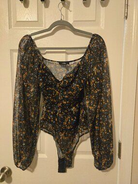 Lulus Floral Bodysuit